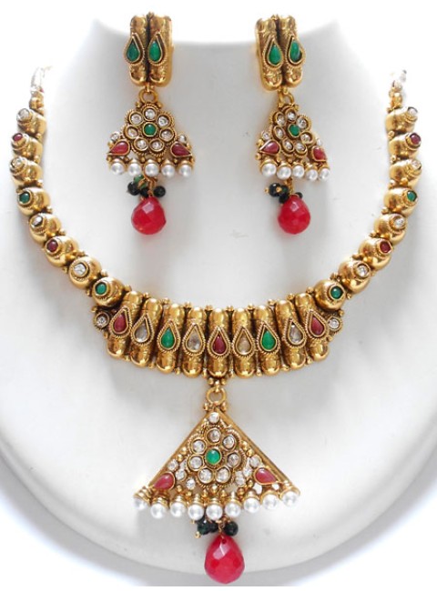 Polki Necklace Set